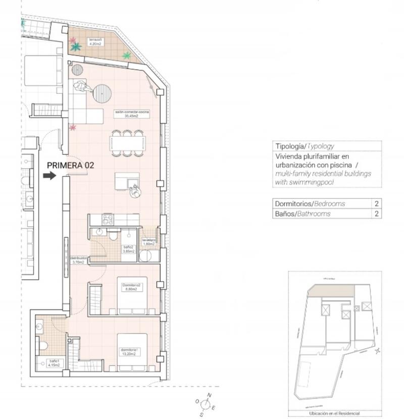 2 Cuarto Apartamento en venta