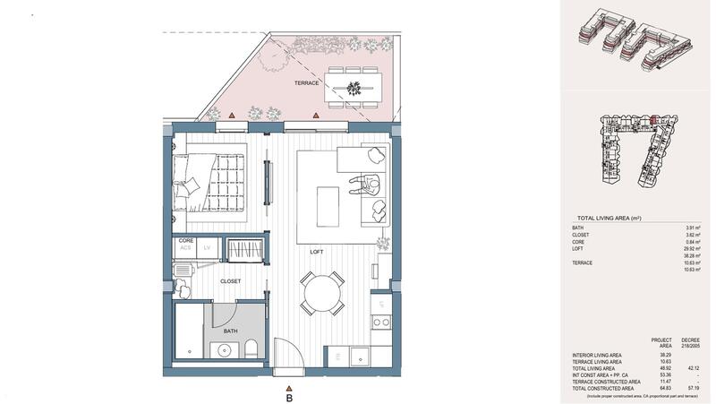 1 Schlafzimmer Appartement zu verkaufen