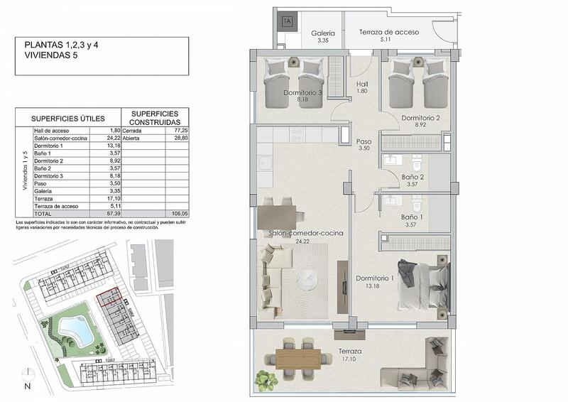 2 bedroom Apartment for sale