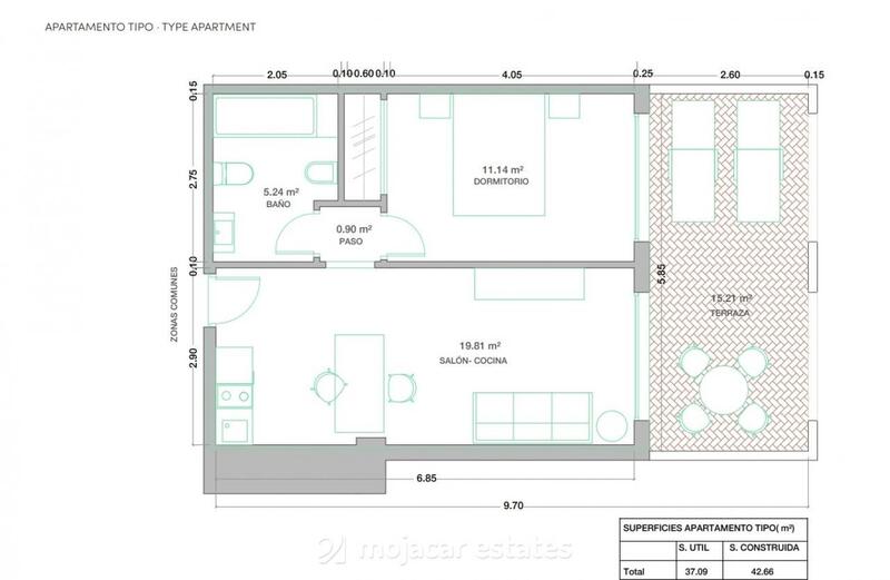 1 Cuarto Apartamento en venta