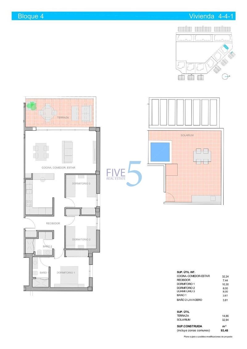 3 Schlafzimmer Appartement zu verkaufen