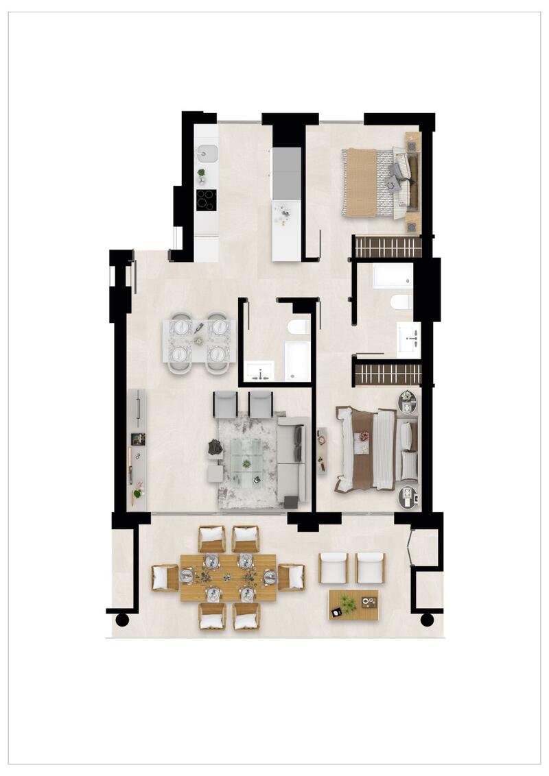 2 Cuarto Apartamento en venta