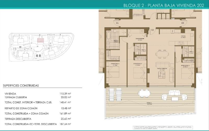 3 chambre Appartement à vendre