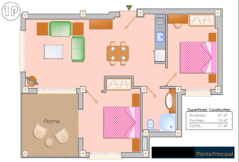 9 Cuarto Apartamento en venta