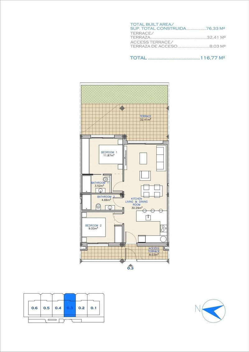 2 Cuarto Apartamento en venta