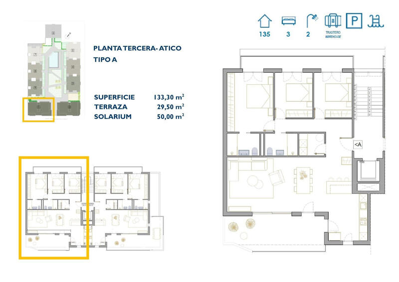 3 Schlafzimmer Appartement zu verkaufen