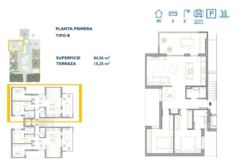 2 bedroom Apartment for sale