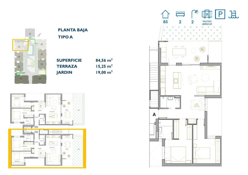 2 Cuarto Apartamento en venta