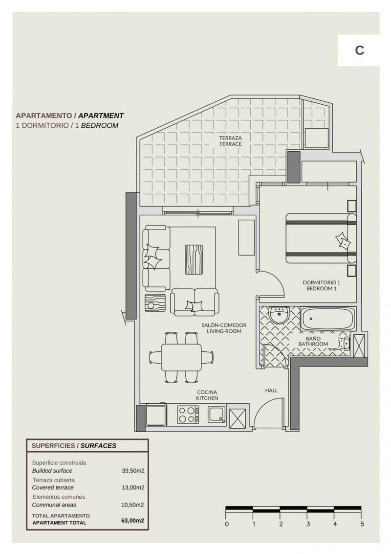 1 Schlafzimmer Appartement zu verkaufen