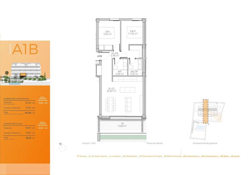 2 chambre Appartement à vendre