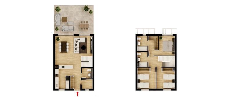 3 Cuarto Dúplex en venta