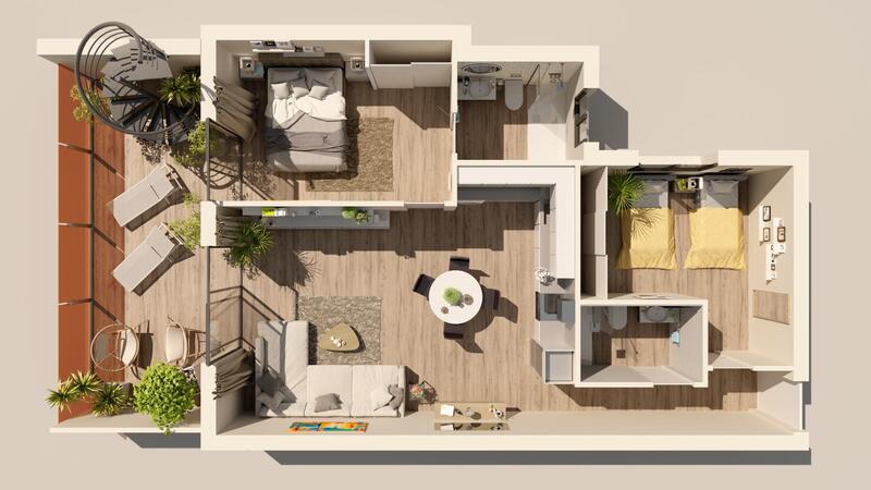 2 Cuarto Apartamento en venta