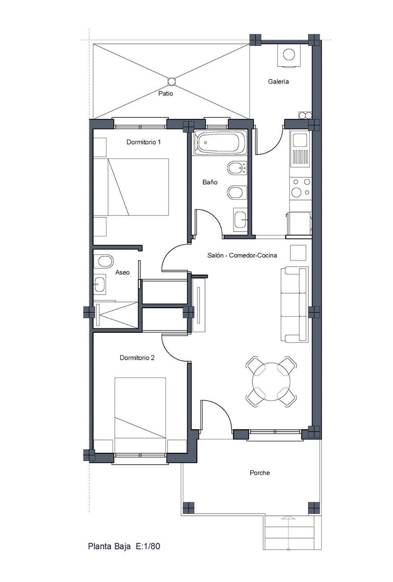 2 Schlafzimmer Stadthaus zu verkaufen