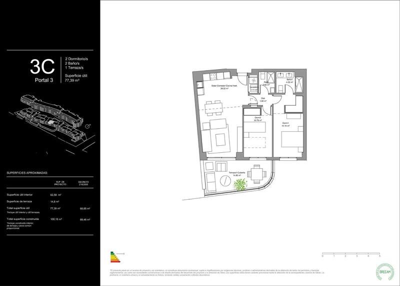 2 slaapkamer Appartement Te koop