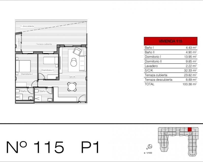 2 Schlafzimmer Appartement zu verkaufen