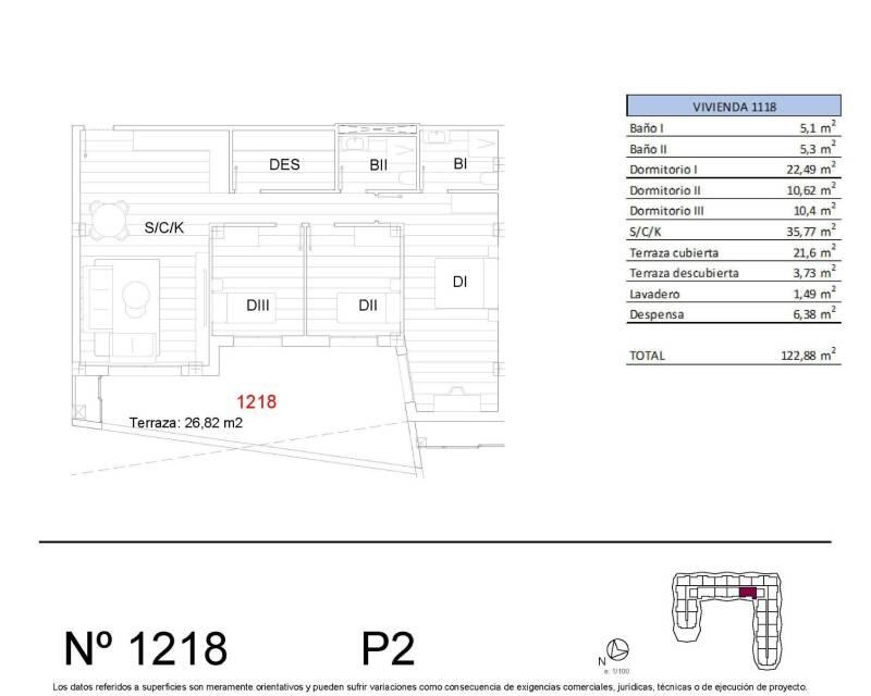 3 Schlafzimmer Appartement zu verkaufen