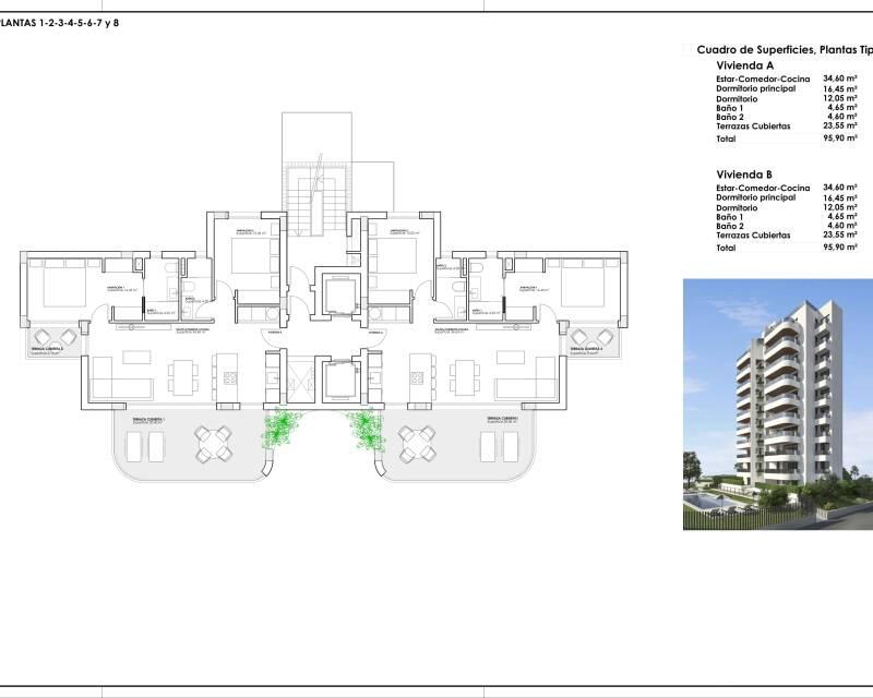 2 slaapkamer Appartement Te koop