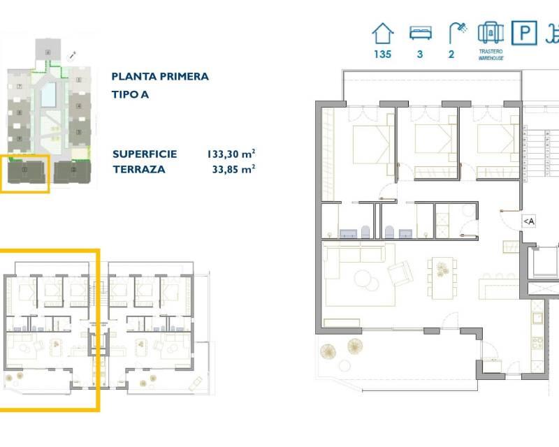 3 Cuarto Apartamento en venta