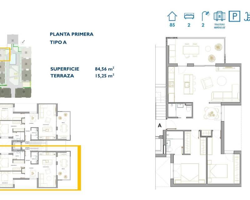 2 Cuarto Apartamento en venta