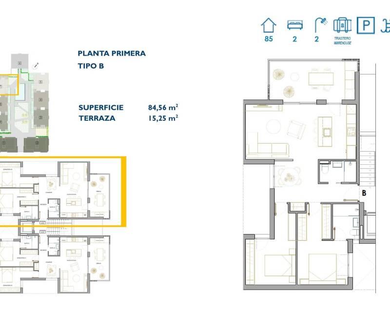 2 Cuarto Apartamento en venta