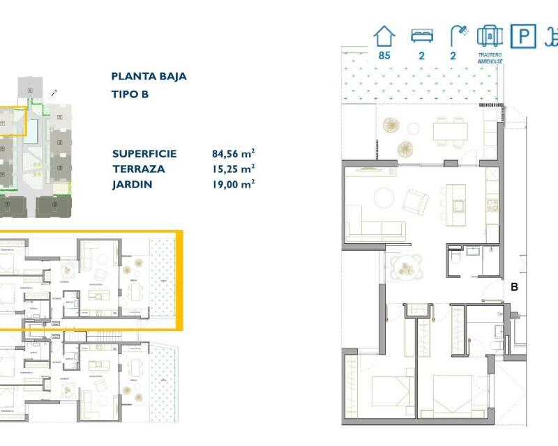 2 Cuarto Apartamento en venta