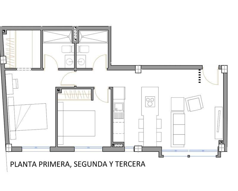 2 Cuarto Apartamento en venta