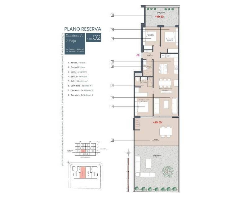 3 chambre Appartement à vendre