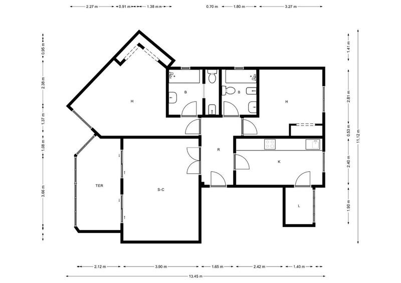 2 slaapkamer Appartement voor lange termijn huur